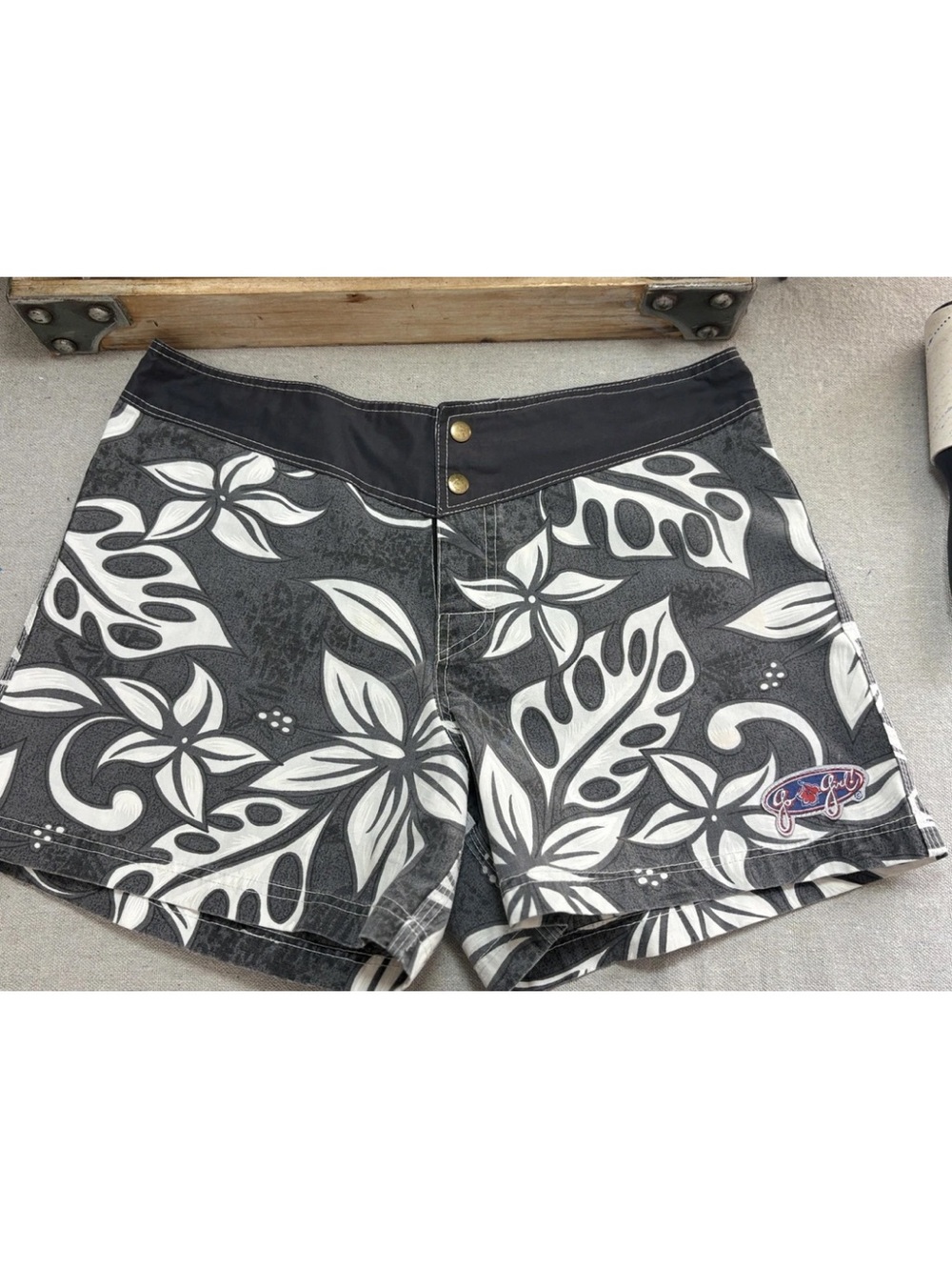 Y2k Board Shorts Womens Hawaiian Floral Swim Coconut Girl Blue Crush
